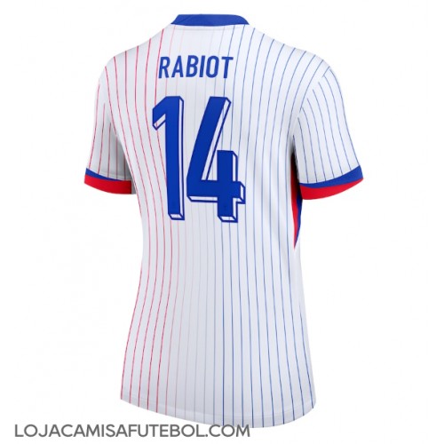 Camisa de Futebol França Adrien Rabiot #14 Equipamento Secundário Mulheres Europeu 2024 Manga Curta